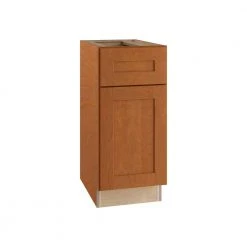 Home Decorators Collection Hargrove Assembled 12x34.5x24 in. Plywood Shaker Base Kitchen Cabinet Right 2 rollouts Soft Close in Stained Cinnamon -Flora Home Decorators Soldes cinnamon stain home decorators collection assembled kitchen cabinets b12r 2t hcn 76 1000