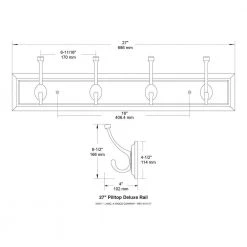 Home Decorators Collection 27 in. Cocoa and Satin Nickel Deluxe Pilltop Hook Rack 13 Home Decorators Collection 27 in. Cocoa and Satin Nickel Deluxe Pilltop Hook Rack -Flora Home Decorators Soldes cocoa and satin nickel home decorators collection hooks r12984h mul u 4f 1000