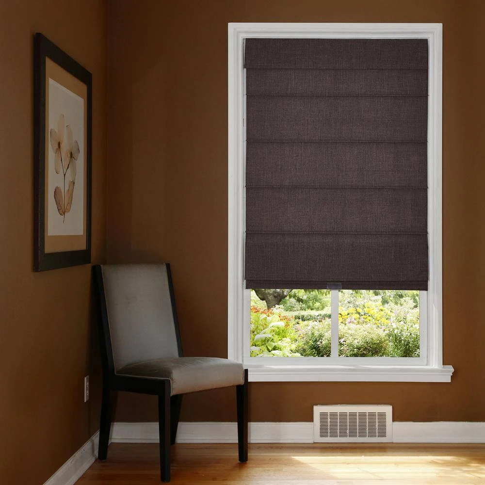 Home Decorators Collection Cordless Blackout Fabric Roman Shade 33X64 Coffee 8 Home Decorators Collection Cordless Blackout Fabric Roman Shade 33X64 Coffee - Image 6