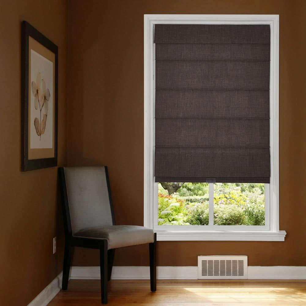 Home Decorators Collection Cordless Blackout Fabric Roman Shade 39X64 Coffee 8 Home Decorators Collection Cordless Blackout Fabric Roman Shade 39X64 Coffee - Image 6