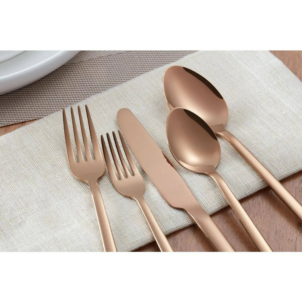 Home Decorators Collection Brenner 20-Piece Copper Finished Stainless Steel Flatware Set (Service for 4) 12 Home Decorators Collection Brenner 20-Piece Copper Finished Stainless Steel Flatware Set (Service for 4) - Image 10