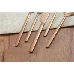 Home Decorators Collection Brenner 20-Piece Copper Finished Stainless Steel Flatware Set (Service for 4) 19 Home Decorators Collection Brenner 20-Piece Copper Finished Stainless Steel Flatware Set (Service for 4) -Flora Home Decorators Soldes copper home decorators collection flatware sets ks6612 20p pvd 40 1000