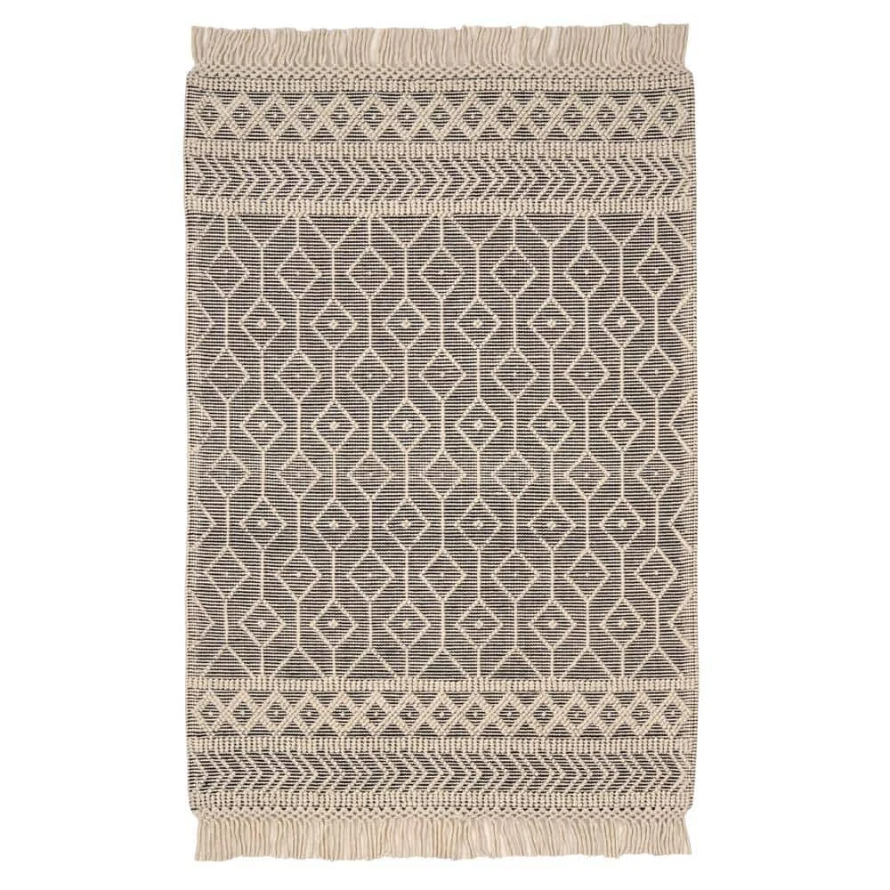 Home Decorators Collection Winchester Cream/Black 5 ft. x 7 ft. Wool Area Rug 3 Home Decorators Collection Winchester Cream/Black 5 ft. x 7 ft. Wool Area Rug