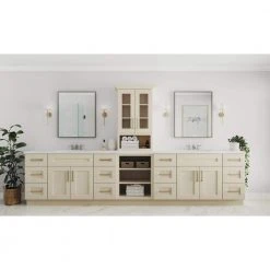 Home Decorators Collection Newport Cream Painted Plywood Shaker Stock Assembled Base Kitchen Cabinet 1-Drawer Right 18 in. x 34.5 in. x 24 in. -Flora Home Decorators Soldes cream painted home decorators collection assembled kitchen cabinets b18r nbc 76 1000