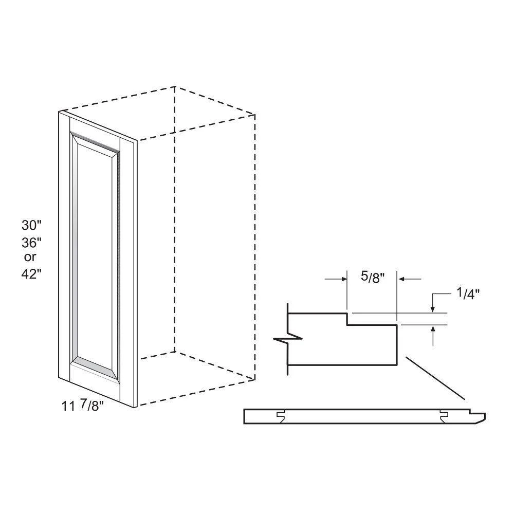 Home Decorators Collection Newport Shaker 0.75 in. W x 12 in. D x 42 in. H in White Kitchen Cabinet End Panel 4 Home Decorators Collection Newport Shaker 0.75 in. W x 12 in. D x 42 in. H in White Kitchen Cabinet End Panel - Image 2