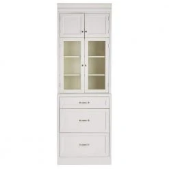 Home Decorators Collection Royce 82 in. Cream White 3-Drawer Cabinet