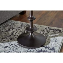 Home Decorators Collection Bellkirk Round Dark Bronze Metal Accent Table (14.5 in. W x 22.25 in. H) -Flora Home Decorators Soldes dark bronze home decorators collection end side tables dc19 6642 1d 1000