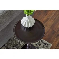 Home Decorators Collection Bellkirk Round Dark Bronze Metal Accent Table (14.5 in. W x 22.25 in. H) -Flora Home Decorators Soldes dark bronze home decorators collection end side tables dc19 6642 a0 1000