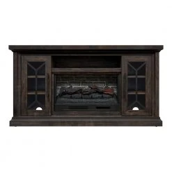Home Decorators Collection Madison 68 in. Freestanding Electric Fireplace TV Stand in Dark Brown -Flora Home Decorators Soldes dark brown home decorators collection fireplace tv stands hdfp68 51ae 40 1000