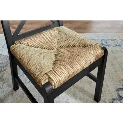 Home Decorators Collection Dorsey Black Wood Dining Chair with Cross Back and Rush Seat (Set of 2) (17.72 in. W x 35.43 in. H) 15 Home Decorators Collection Dorsey Black Wood Dining Chair with Cross Back and Rush Seat (Set of 2) (17.72 in. W x 35.43 in. H) -Flora Home Decorators Soldes dark charcoal home decorators collection dining chairs ch1902032 nblk a0 1000