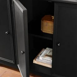 Home Decorators Collection Bradstone 3 Door Dark Charcoal Storage Console -Flora Home Decorators Soldes dark charcoal home decorators collection sideboards buffet tables js 3413 b a0 1000