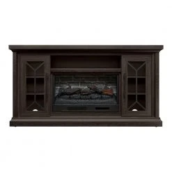 Home Decorators Collection Madison 68 in. Freestanding Electric Fireplace TV Stand in Dark Chocolate -Flora Home Decorators Soldes dark chocolate home decorators collection fireplace tv stands hdfp68 51e 1d 1000