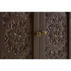 Home Decorators Collection Katya Dark Coffee Hand Carved Wood Nightstand (32 in W. X 30 in H.) -Flora Home Decorators Soldes dark coffee home decorators collection nightstands acac oc008d 4f 1000