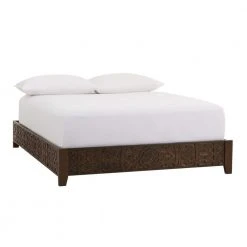 Home Decorators Collection Katya Dark Coffee Wood King Standard Bed (79 in. W x 12 in. H)