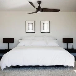 Home Decorators Collection Kayden DC 60 in. White Color Changing Integrated LED Indoor/Outdoor Dark Oak Ceiling Fan with Light Kit and Remote -Flora Home Decorators Soldes dark oak home decorators collection ceiling fans with lights 52060 31 1000