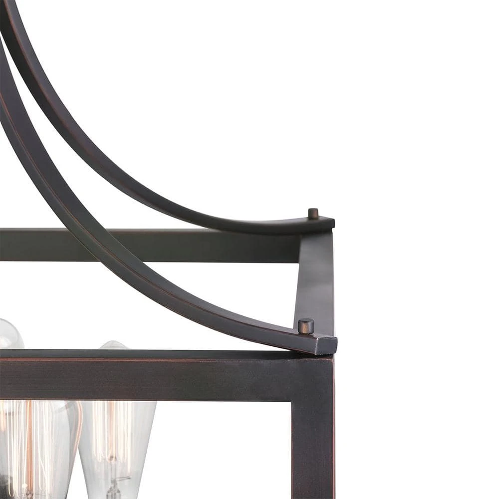 Home Decorators Collection Boswell Quarter 20 in. 5-Light Distressed Black Farmhouse Pendant for Kitchen or Entryway 8 Home Decorators Collection Boswell Quarter 20 in. 5-Light Distressed Black Farmhouse Pendant for Kitchen or Entryway - Image 6