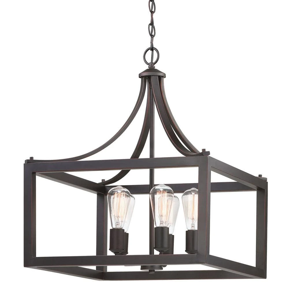 Home Decorators Collection Boswell Quarter 20 in. 5-Light Distressed Black Farmhouse Pendant for Kitchen or Entryway 7 Home Decorators Collection Boswell Quarter 20 in. 5-Light Distressed Black Farmhouse Pendant for Kitchen or Entryway - Image 5