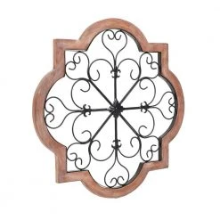 Home Decorators Collection Quatrefoil Medallion Farmhouse Metal and Wood Dimensional Wall Art (26 in. W x 26 in. H) -Flora Home Decorators Soldes distressed finish with black home decorators collection wall sculptures dc21 37023 4f 1000