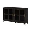 Home Decorators Collection Canonbury Ebony Wood Buffet Table with Glass Doors (55.30 in. W x 34 in. H)