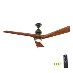 Home Decorators Collection Fortston 60 in. Integrated LED Espresso Bronze Ceiling Fan with Light and Remote Control -Flora Home Decorators Soldes espresso bronze home decorators collection ceiling fans with lights am175b eb c3 1000