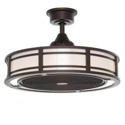 Home Decorators Collection Brette II 23 in. LED Indoor/Outdoor Espresso Bronze Ceiling Fan with Light and Remote Control -Flora Home Decorators Soldes espresso bronze home decorators collection ceiling fans with lights am382b eb c3 1000