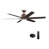 Home Decorators Collection Kensgrove 54 in. Integrated LED Indoor Espresso Bronze Ceiling Fan with Light Kit Works with Google Assistant and Alexa
