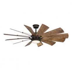 Home Decorators Collection Trudeau 60 in. LED Indoor Espresso Bronze Ceiling Fan with Light Kit works with Google Assistant and Alexa -Flora Home Decorators Soldes espresso bronze home decorators collection ceiling fans with lights yg545 eb fa 1000