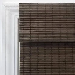 Home Decorators Collection Modern Farmhouse Cut-to-Size Espresso Flat-Weave Cordless Light-Filtering Bamboo Shade - 27 in. W x 48 in. L -Flora Home Decorators Soldes espresso home decorators collection bamboo shades 2258464e fa 1000