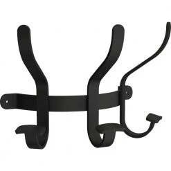 Home Decorators Collection 11.25 in. L Black Entryway Hook Rail