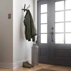 Home Decorators Collection 11.25 in. L Black Entryway Hook Rail -Flora Home Decorators Soldes flat black home decorators collection hooks r43182h fb u a0 1000