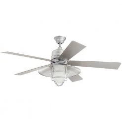 Home Decorators Collection Grayton 54 in. LED Indoor/Outdoor Galvanized Ceiling Fan with Light Kit and Remote Control -Flora Home Decorators Soldes galvanized home decorators collection ceiling fans with lights 24343 4f 1000