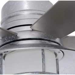 Home Decorators Collection Grayton 54 in. LED Indoor/Outdoor Galvanized Ceiling Fan with Light Kit and Remote Control -Flora Home Decorators Soldes galvanized home decorators collection ceiling fans with lights 24343 77 1000