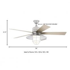 Home Decorators Collection Grayton 54 in. LED Indoor/Outdoor Galvanized Ceiling Fan with Light Kit and Remote Control -Flora Home Decorators Soldes galvanized home decorators collection ceiling fans with lights 24343 a0 1000