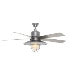 Home Decorators Collection Grayton 54 in. LED Indoor/Outdoor Galvanized Ceiling Fan with Light Kit and Remote Control -Flora Home Decorators Soldes galvanized home decorators collection ceiling fans with lights 24343 c3 1000