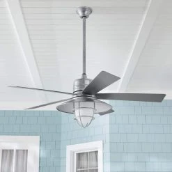 Home Decorators Collection Grayton 54 in. LED Indoor/Outdoor Galvanized Ceiling Fan with Light Kit and Remote Control -Flora Home Decorators Soldes galvanized home decorators collection ceiling fans with lights 24343 e1 1000