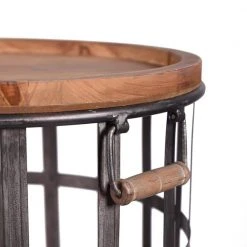 Home Decorators Collection Round Galvanized Metal Decorative Basket with Wood Lid (Set of 2) -Flora Home Decorators Soldes galvanized home decorators collection storage baskets da223658ahd 66 1000