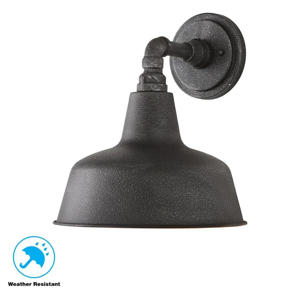 Home Decorators Collection Hargreaves 11 in. One-Light Black Rustic Farmhouse Outdoor Wall Lantern Sconce with Seeded Glass 6 Home Decorators Collection Hargreaves 11 in. One-Light Black Rustic Farmhouse Outdoor Wall Lantern Sconce with Seeded Glass - Image 4