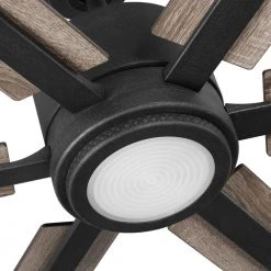 Home Decorators Collection Palermo Grove 60 in. 6-Blade LED Indoor Gilded Iron Farmhouse Dual Mount Ceiling Fan with Light and Remote Control -Flora Home Decorators Soldes gilded iron with walnut wood home decorators collection ceiling fans with lights 7984hdcgi c3 1000