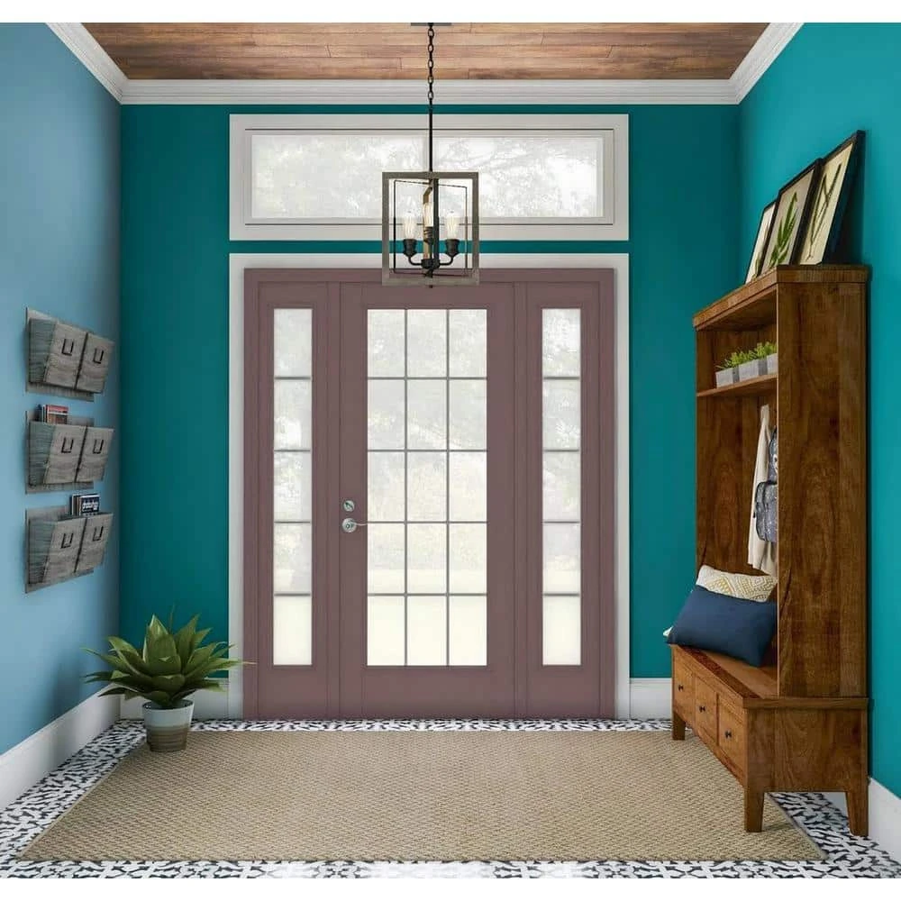 Home Decorators Collection Palermo Grove 14 in. 3-Light Gilded Iron Farmhouse Kitchen Pendant with Hand Painted Walnut Accents 8 Home Decorators Collection Palermo Grove 14 in. 3-Light Gilded Iron Farmhouse Kitchen Pendant with Hand Painted Walnut Accents - Image 6