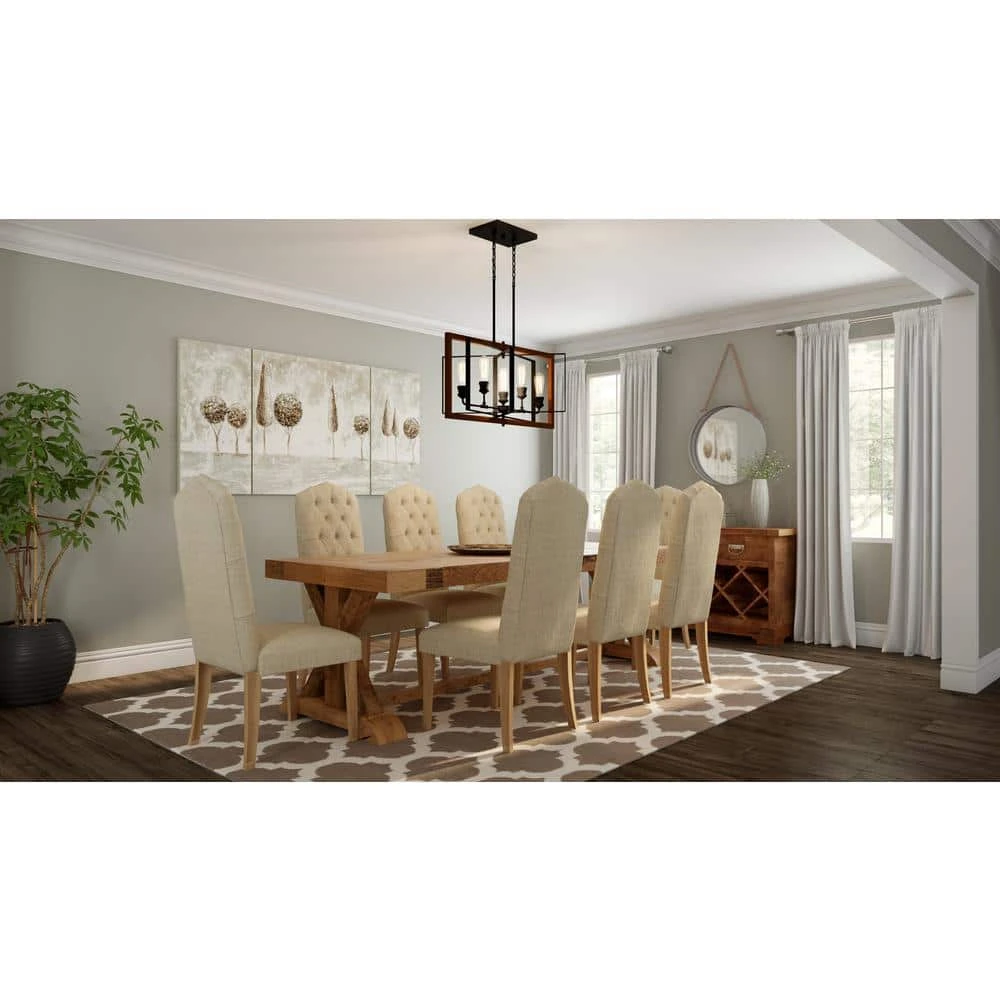 Home Decorators Collection Palermo Grove 31.88 in. 5-Light Black Gilded Iron Linear Farmhouse Chandelier 17 Home Decorators Collection Palermo Grove 31.88 in. 5-Light Black Gilded Iron Linear Farmhouse Chandelier - Image 15