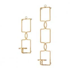 Home Decorators Collection Gold Metal Wall Sconce Candle Holder (Set of 2) -Flora Home Decorators Soldes gold home decorators collection candle holders 13886 01hd 66 1000