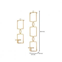 Home Decorators Collection Gold Metal Wall Sconce Candle Holder (Set of 2) -Flora Home Decorators Soldes gold home decorators collection candle holders 13886 01hd e1 1000