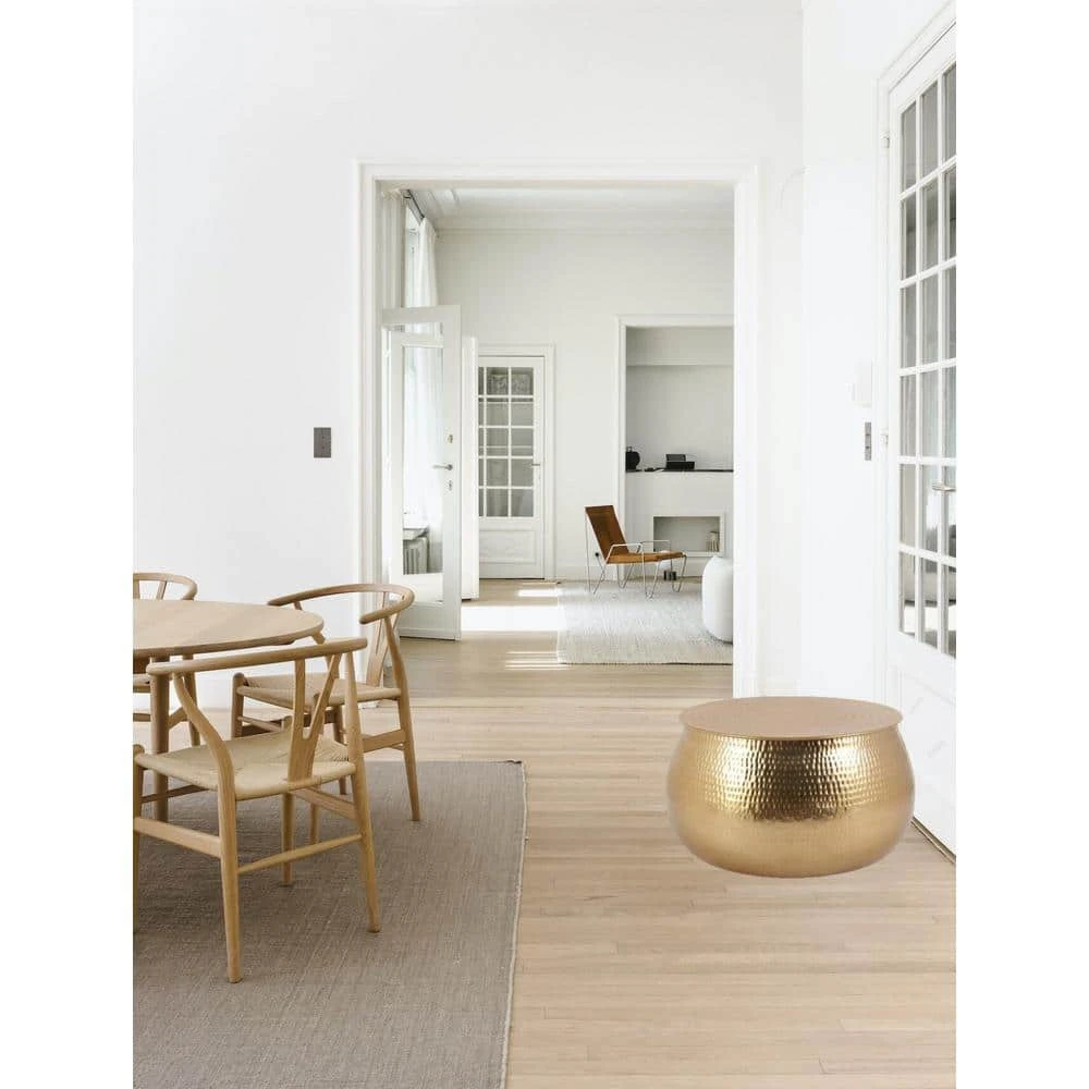Home Decorators Collection Calluna 31 in. Gold Medium Round Metal Coffee Table with Lift Top 12 Home Decorators Collection Calluna 31 in. Gold Medium Round Metal Coffee Table with Lift Top - Image 10