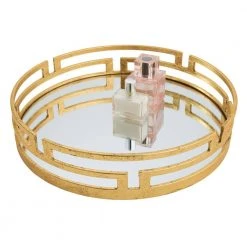 Home Decorators Collection Gold Metal Decorative Round Mirror Tray -Flora Home Decorators Soldes gold home decorators collection decorative trays p170318xx 4f 1000