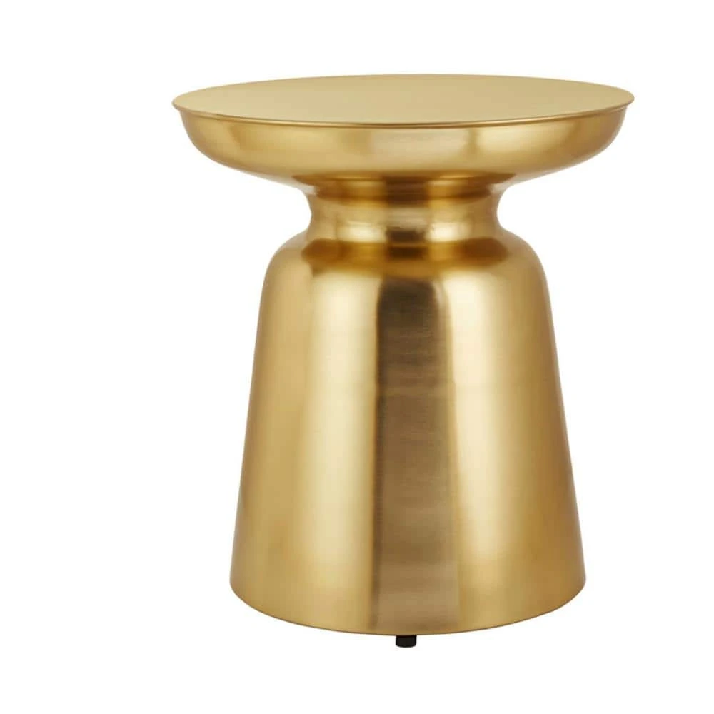 Home Decorators Collection Round Gold Metal Accent Table (16.5 in. W x 17.75 in. H) 3 Home Decorators Collection Round Gold Metal Accent Table (16.5 in. W x 17.75 in. H)