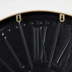 Home Decorators Collection Round Modern Wall Clock with Gold Metal Trim (24 in.) -Flora Home Decorators Soldes gold home decorators collection wall clocks 99tc101p4a 1d 1000