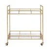Home Decorators Collection Gold Leaf Metal and Glass Rolling Bar Cart with Glass Top (30 in. W x 33 in. H) 2 Home Decorators Collection Gold Leaf Metal and Glass Rolling Bar Cart with Glass Top (30 in. W x 33 in. H) -Flora Home Decorators Soldes gold leaf home decorators collection bar carts v174814 np 64 1000