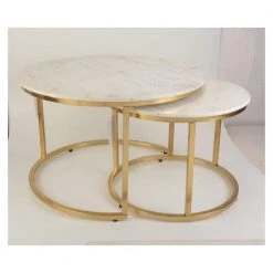 Home Decorators Collection Cheval 2-Piece 31 in. Gold/Marble Medium Round Marble Coffee Table Set 19 Home Decorators Collection Cheval 2-Piece 31 in. Gold/Marble Medium Round Marble Coffee Table Set -Flora Home Decorators Soldes gold marble home decorators collection coffee tables dc18 56100 31 1000
