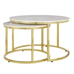 Home Decorators Collection Cheval 2-Piece 31 in. Gold/Marble Medium Round Marble Coffee Table Set 16 Home Decorators Collection Cheval 2-Piece 31 in. Gold/Marble Medium Round Marble Coffee Table Set -Flora Home Decorators Soldes gold marble home decorators collection coffee tables dc18 56100 66 1000