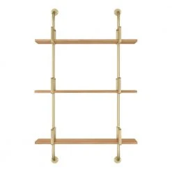 Home Decorators Collection Gold Metal and Natural Wood Wall Shelf (21 in. W x 34 in. H) 11 Home Decorators Collection Gold Metal and Natural Wood Wall Shelf (21 in. W x 34 in. H) -Flora Home Decorators Soldes gold nature home decorators collection decorative shelving 99kg107k8n 4f 1000